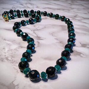 Multi size Crystal necklace - Handmade - one of a kind